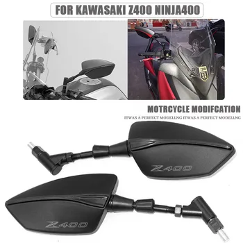 За мотоциклет Kawasaki Z400 Z 400 Ninja400 Огледалото за обратно виждане за Скутер Огледалата за обратно виждане, задното странично огледало 8 мм и 10 мм