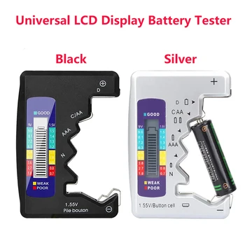 Дигитален тестер на капацитета на батерията, LCD дисплей, AA AAA, C, D, N, 9, 1,5 В, бутон детектор на капацитета на батерията, диагностичен инструмент