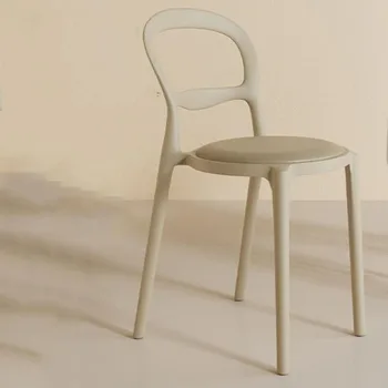 Луксозни трапезни столове за кухня, пластмасови ергономични трапезни столове с акцент, ергономични мебели за спалня Sedie Pranzo Moderne в скандинавски стил