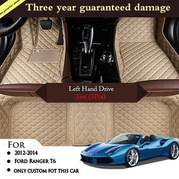 Автомобилни стелки за Ford Ranger T6 2012 2013 2014 LHD, автомобилни постелки, одеала, вътрешна украса, килими, аксесоари за подреждане