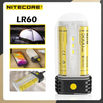 Nitecore LR60 Camping Light Power Bank Зарядно Устройство 280 Лумена USB-C Акумулаторна Туризъм Лампа С Батерия 18650 За Туризъм На Открито