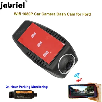 Jabriel Wifi 1080P Автомобилен Видеорекордер Dash Cam 24 Видеорекордер за Шофиране EDR Камера за Задно виждане за форд focus 2 3 mk2 fiesta mk7 ranger mondeo mk4