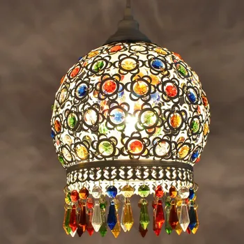 Малка Лампа От Юго-Източна Азия Тайландски Полилей Мароко Турска Полилей Iron Лампа