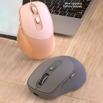 Офис детска мишка с 2.4 Ghz, съвместима с Bluetooth, 4000 dpi, USB мишка за преносими компютри Type-C, зареждане, дисплей захранване 500 ма, за настолен КОМПЮТЪР