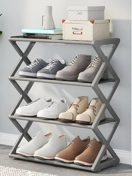1 бр. - Проста стойка за обувки X-Type Тъканно Пылезащитная стойка за обувки Шкаф за обувки, Домакински монтаж на Шкаф за обувки Шкаф за съхранение на обувки