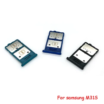 За Samsung Galaxy M31S SM-M317F SM-M317F тава за sim-карти, четец за SD-карти, слот за живеене, работа на смени детайл