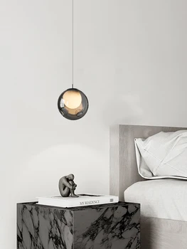 2023 Нова Италианска Спалня Малка Полилей Бар-Часова Креативен Модерен Минималистичен На Бвп Стъклен Нощни Окачен Лампа, Окачена Лампа