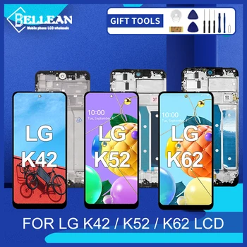 Нов 6,6-Инчов Дисплей LMK520 За LG K52 Lcd Със Сензорен Панел и Цифров Преобразувател на Екрана В Събирането За K42 K62 LCD Безплатна Доставка С Рамка