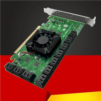 Chi a Майнинг Играчи на 20 порта SATA PCI-E Адаптер, PCIE SATA PCI Express X16 Контролер карти SATA PCIE за SATA3 6gb/с Допълнителна карта на НОВА