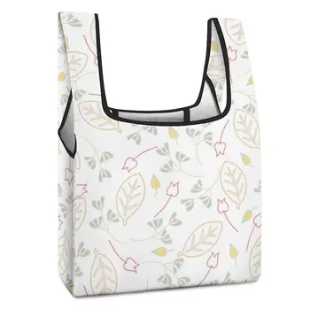 Чанта-тоут, эстетичная сгъваема чанта за пазаруване, чанта с двойна каишка, лесна чанта-тоут с принтом, ежедневни дамски чанта за продукти, индивидуални фигура