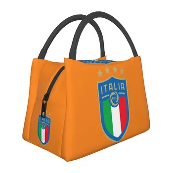 Italia Figc Термоизолированные Чанти за обяд Италиански футболен Подарък Преносим Контейнер за обяд за нощуване на открито Travel Meal Food Box