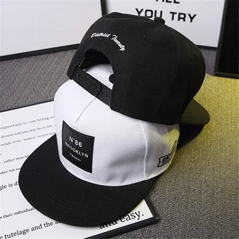 Спортна бейзболна шапка на открито, памучен Регулируема кожена издател N86, хип-хоп, Солнцезащитная шапка Унисекс възстановяване на предишното положение Шапка