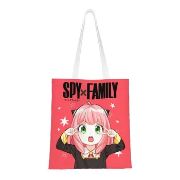 Най-забавната семейна чанта-тоут от аниме Spy X Forger Ени за пазаруване, парусиновая чанта за покупки от манга SpyFamily