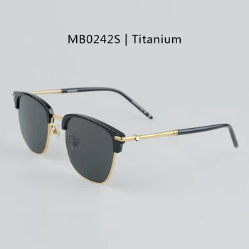 2023 Луксозни маркови мъжки ретро квадратни слънчеви очила MB 0242S, дамски модни улични очила за шофиране с защита от uv