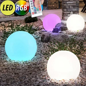 IP68 Водоустойчив Безжичен led светлина за косене на трева RGBW, промяна на цвета на градина, светещото кълбо, Декорация на хотел, Осветителни Балони, Балон за басейни