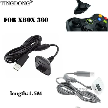 1 бр. за Xbox 360 USB кабел за зареждане Безжичен гейм контролер геймпад джойстика, захранващ кабел, зарядно устройство, слот кабели