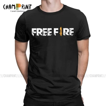 Мъжки t-shirt Free Fire, Стрелец Freefire, Дрехи От Чист Памук, Модни Тениски с Къс Ръкав и Кръгло Деколте, Тениски За Възрастни