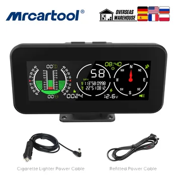 Авто Умен измерване на ъгъла на наклона MR CARTOOL M60, скоростомер оф-роуд автомобил, GPS-инклинометр, компас, цифрови аксесоари