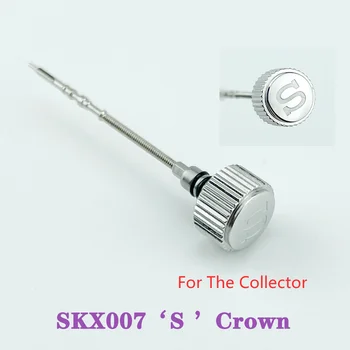 Добре направена корона SKX007 с выгравированной подпис 'S' Mod Детайли, 2 Подложки, Съвместими с 7S26 NH35 NH36 NE15 4R36 6R15 Mov't