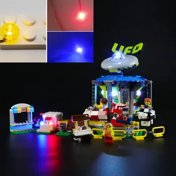 Комплект USB лампи за конструктори Lego 31095 Fairground Carousel Блокове - (Модел LEGO комплект не е включена)