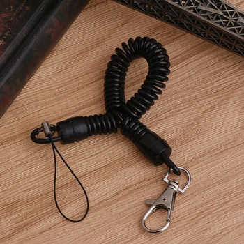 Еластичната пружина въжето Телефонна капаче за ключодържател Карабинер за къмпинг туризъм