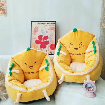 Кавайная мек плюшен възглавница във формата на анимационни плодове, мека креативна възглавница, въздушна възглавница за столче за кола, татами-futon, възглавници за дома на мека мебел, Интериор