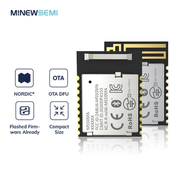 MinewSemi Предавател Приемник nRF52832 5.0 Mesh Bluetooth Керамична Антена Модул МОЖНО СЪС Сертификат CE FCC RoHS BQB