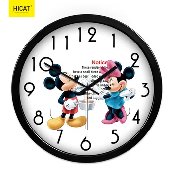 Сладки мультяшные часовник с Мики Маус, европейски, Диснеевские, Мики, американски, творчески стенни часовници за детска стая