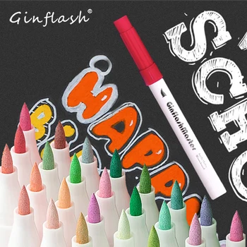Акрилни маркери МЕКА четка DIY 48 цвята, хайлайтер, водоустойчива боя, маркер, дръжка, комплект за рисуване, тъканно писалка за нокти