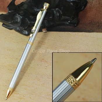Продажба на едро, 5 бр., химикалка писалка Jinhao, гладка дръжка за зареждане с гориво, писалка за писане сребро модел, OB002