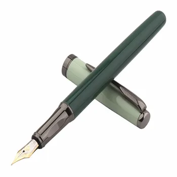 Ново луксозно качествено зелен цвят, бизнес офис писалка, студентски, училищни принадлежности, мастило химикалки