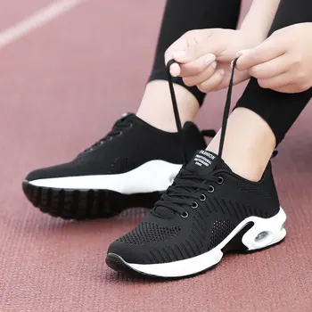 Дамски обувки на платформа, дишащи дамски ежедневни маратонки за бягане, дамска мода, които растежа, спорт, големи размери 35-42