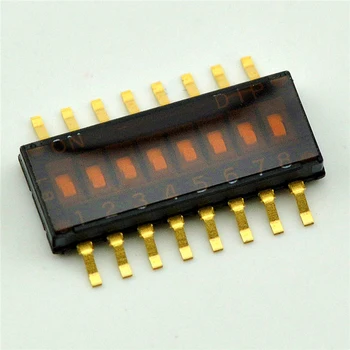 8, DIP-ключ с чип, DIP-превключвател 1.27 мм, ключа за кодиране, позлатени