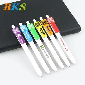 Рекламна химикалка с логото, бялата ивица, двуизмерен код, неутрална дръжка, сладък карикатура, малка прясна цветна писалка за подпис на едро