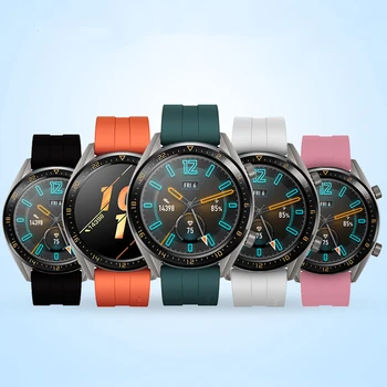 22 мм и Каишка За Huawei Watch GT2 pro силикон каишка за часовник Гривна каишка samsung galaxy watch 3 45 мм gear S3 Frontier active 2 45 мм