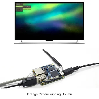 За Ориндж Пи Zero Allwinner H3 ARM Cortex-A7, четириядрен компютър с памет от 256 MB, за да събират такси за разработка на Android Linux