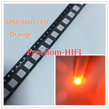 200шт 5050 SMD led чип Оранжево ултра ярък led лампа SMT с повърхностно монтиране от мъниста