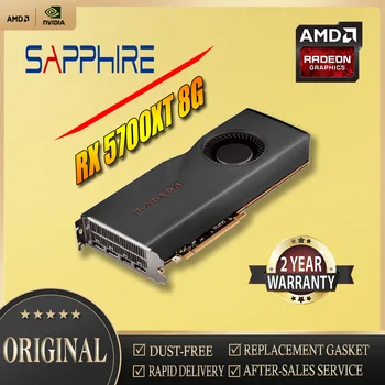 Видео карта SAPPHIRE RX5700XT 8GB Founder AMD 7nm 256bit PCIE4.0X16 Видео За настолни КОМПЮТРИ Използвана карта компютърна игра
