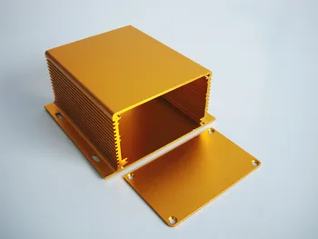 Най-новият инструментален корпус от сплав 104*50*100 мм, златна алуминиев корпус, алуминиева кутия, корпус