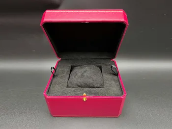 Фабрично доставчик червен цвят с оригинална дървена кутия за часовници, луксозна марка с хартиена карта, можете да настроите часовника AAA
