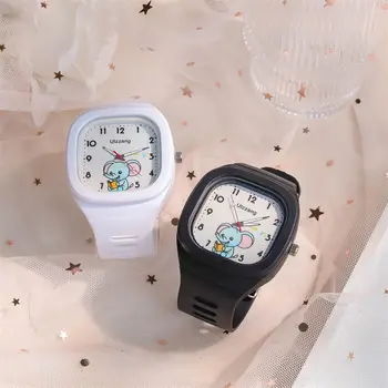 Часовници Cartoo със силикон светкавица за момчета и момичета, детски часовник с квадратна каишка, спортни цифрови детски часовник