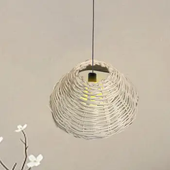 Тъкани от ратан Лампа за лампи Селска Къща Класически Тавана лампа Лампа