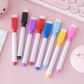 Zoecor 8 Цвята, стираемые магнитни писалки за бяла дъска с гумичка, Маркер за бяла Дъска, тебешир, Стъкло, Керамика, Офис-канцеларски материали, ученически пособия