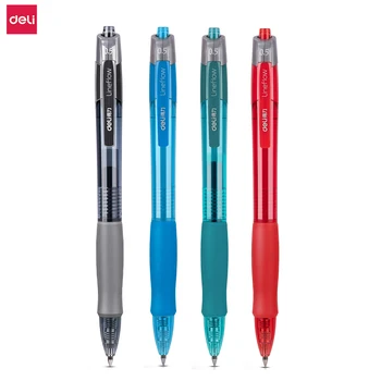 Гел Мастило Химикалки Deli, Прибиращ се Гел Химикалка Химикалка, остър връх 0.5 mm с Повишена точност, за Многократна употреба сини / Черни / Червени мастила