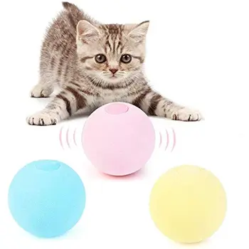 HAOSHICS Smart Cat Toys Интерактивен Топката коча билка Обучение на Котки Игра на Топка За Домашни Любимци Писклив Консумативи Стоки за Котки Коте Кити