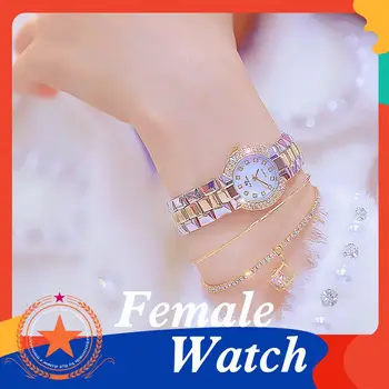 Елегантни дамски нови дамски часовници с диаманти, елитен марка часовници с кристали, часовник от розово злато, ръчни часовници за жени relogio feminino
