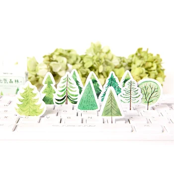 40 Опаковки на Едро Kawaii Японски Зелен Гора Залепваща Стикер За Албума за Албуми Детска Декоративна Стикер Мультипакетная Етикет 4 см
