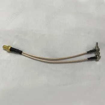 10 бр. Конектор SMA за свързване към штекеру CRC9/TS9 Правоъгълна Ивица на Комбинирующий Y-Образен кабел RG316 с косичкой 15 см/30 см/50 см