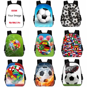 11-Инчови детски спортни чанти, футболни студентски чанти, детска чанта за книги с принтом Роналдо с футболния принтом за детска градина, директна доставка