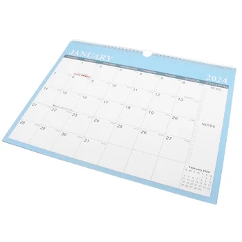 Малък стенен календар домакинството на 2024 ден в месеца, Големи Настолни календари, Синя стая, окачени, трайни, за срещи